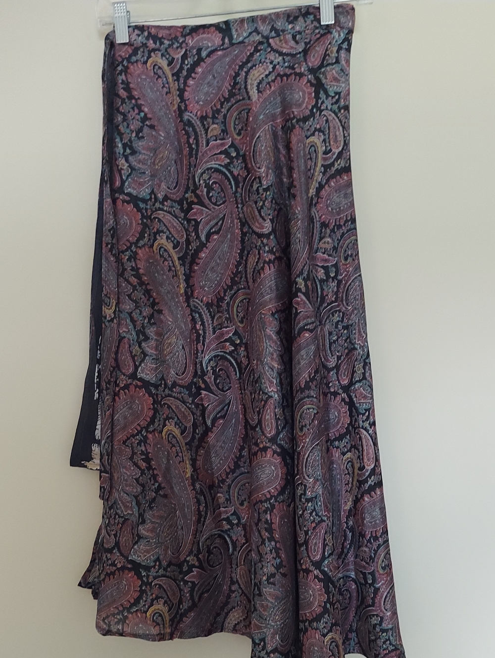 Beautiful Flowing Vintage Reversible Wrap Skirt